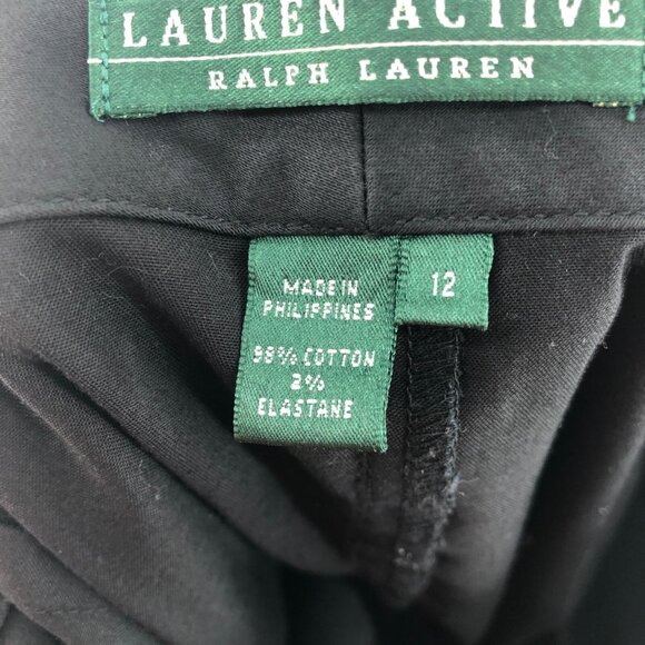 Lauren Ralph Lauren Skirt Womens 12 Black Stretch Knee Length Straight Active - Picture 8 of 12